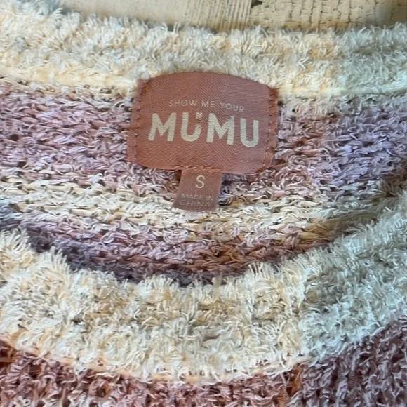Show me your MuMU Flurry Powder Stripe Knit Sweater Size Small - Picture 4 of 8